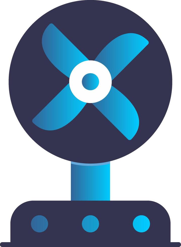 Fan Flat Gradient  Icon vector