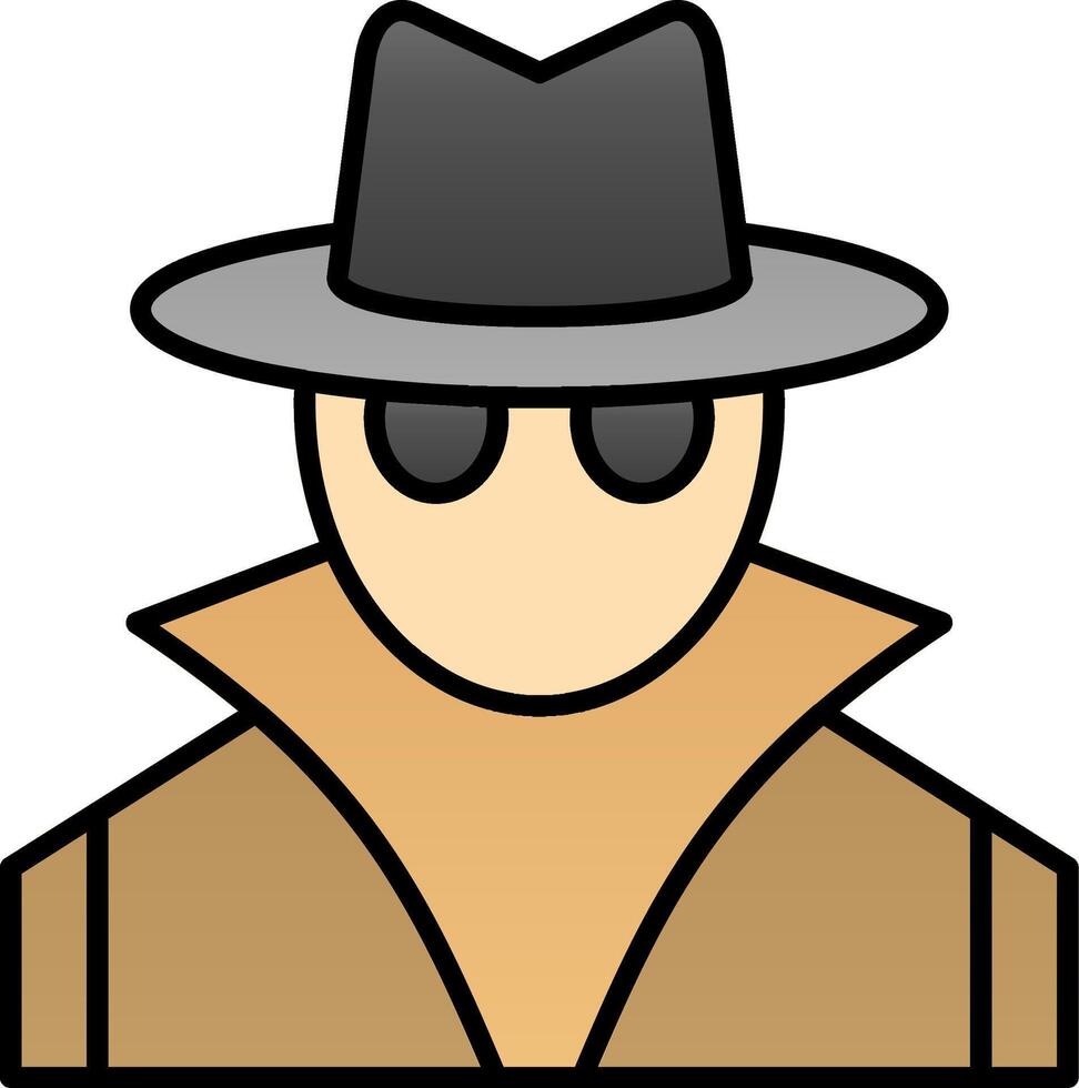 Spy Line Filled Gradient  Icon vector