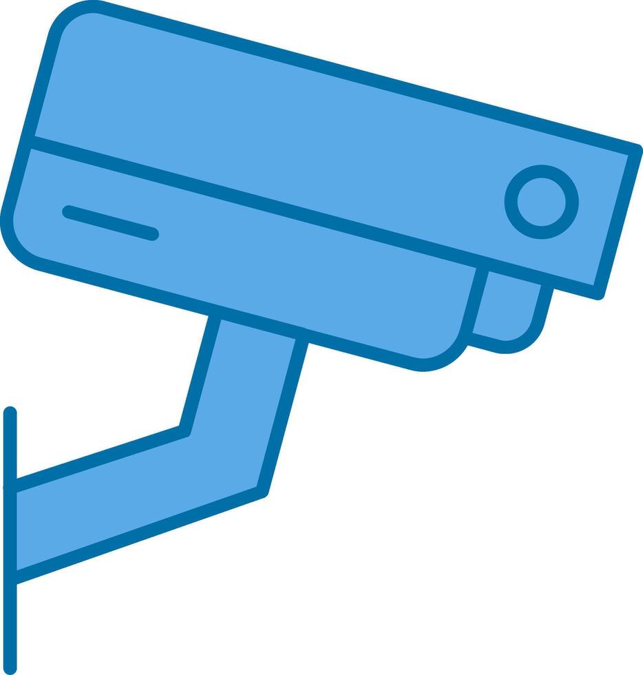 Security Camera Filled Blue  Icon vector