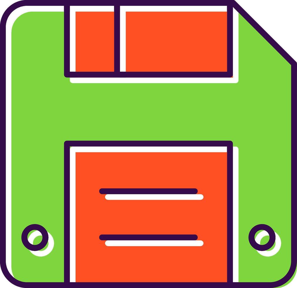 Diskette Filled  Icon vector