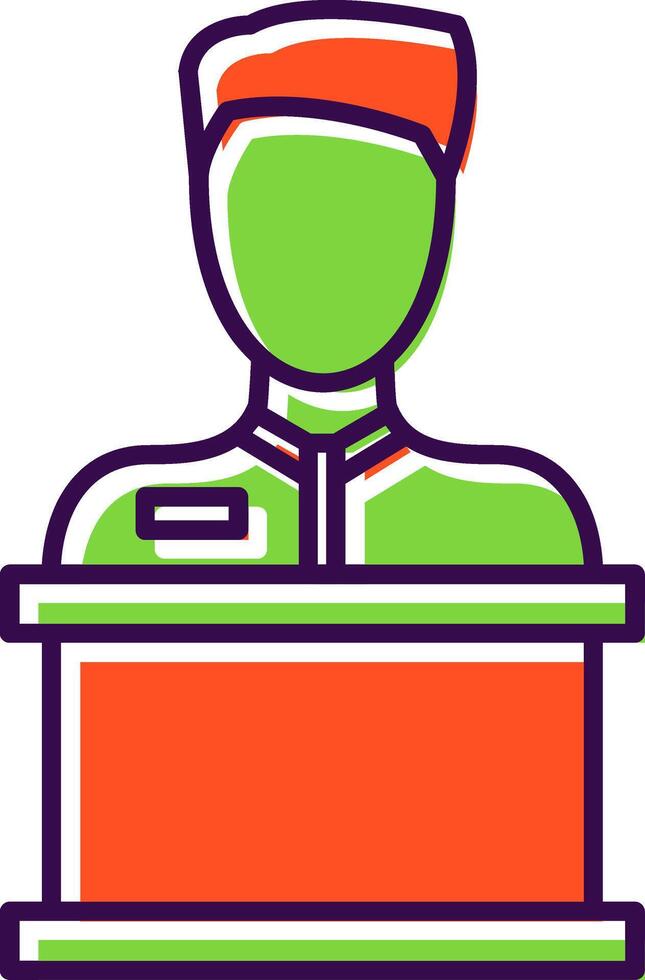 Reception Filled  Icon vector