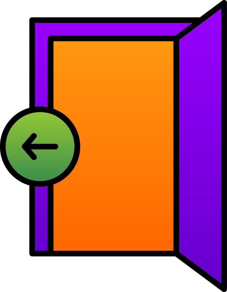 Entry Line Filled Gradient  Icon vector