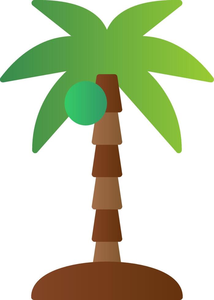 Coconut Tree Flat Gradient  Icon vector