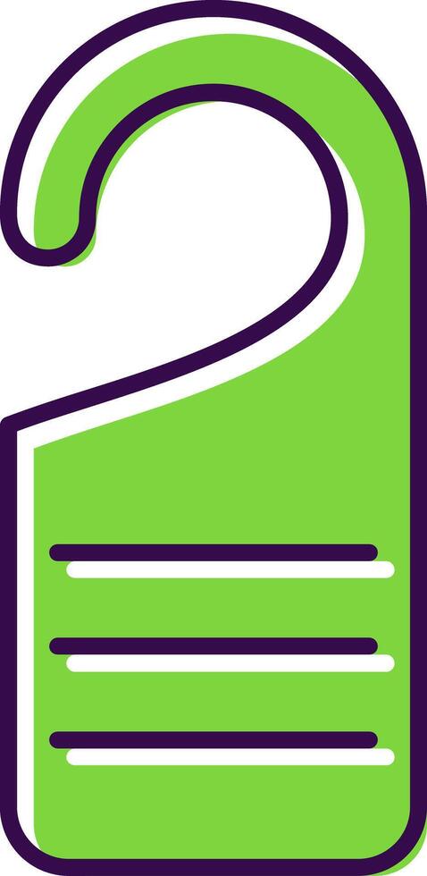Door Hanger Filled  Icon vector