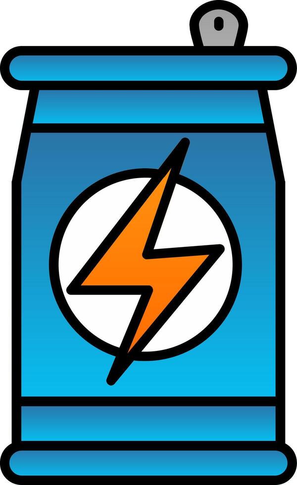 energía bebida línea lleno degradado icono vector