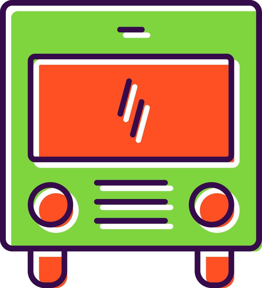 Coach Filled  Icon vector