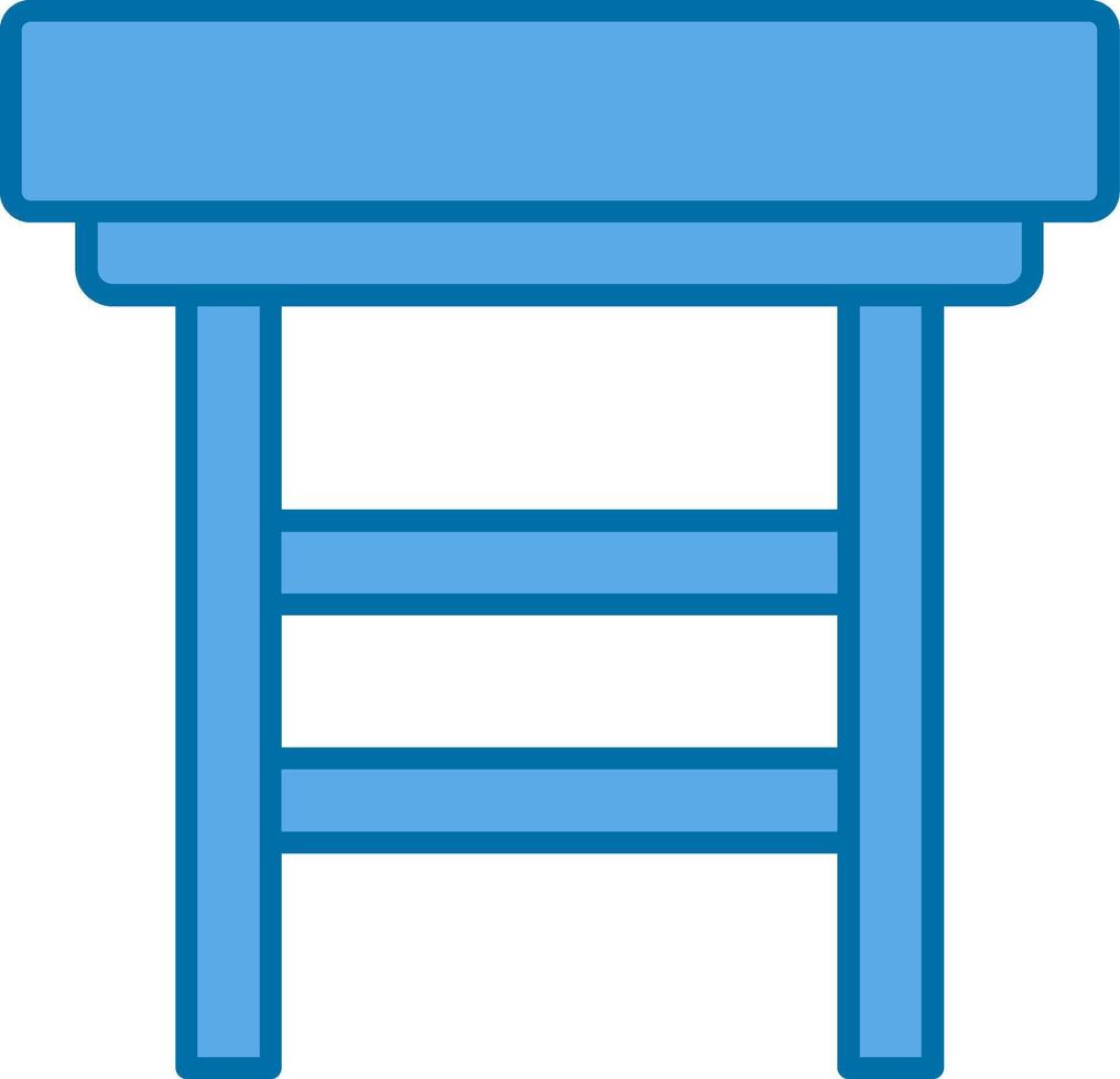 Stool Filled Blue  Icon vector