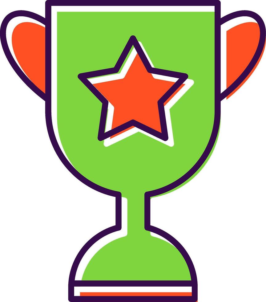 Trophy Filled  Icon vector