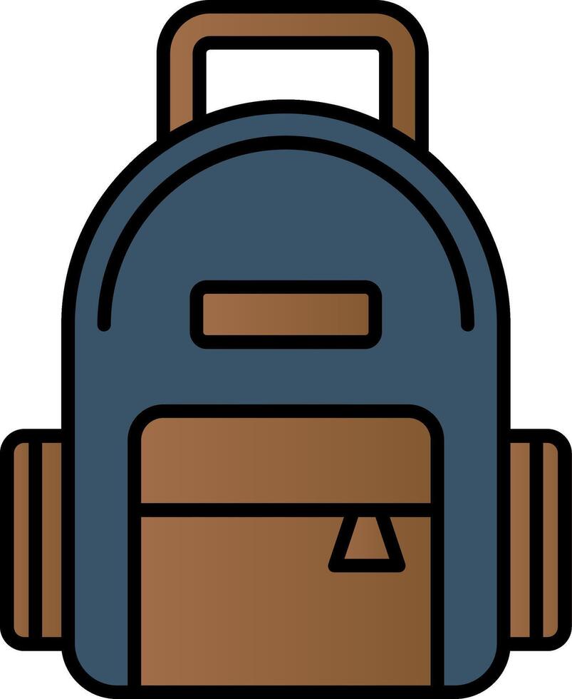 Backpack Line Filled Gradient  Icon vector