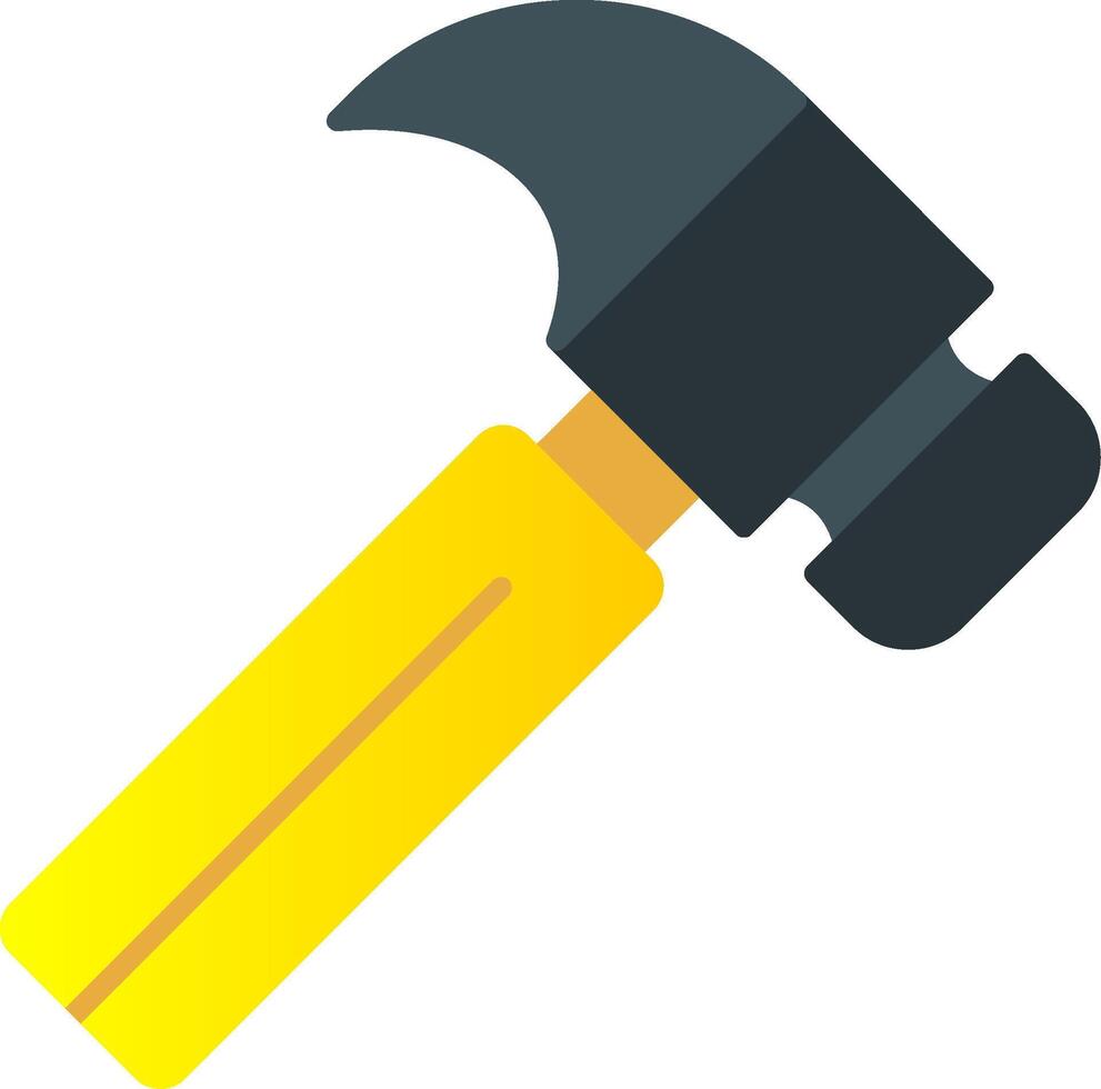 Hammer Flat Gradient  Icon vector