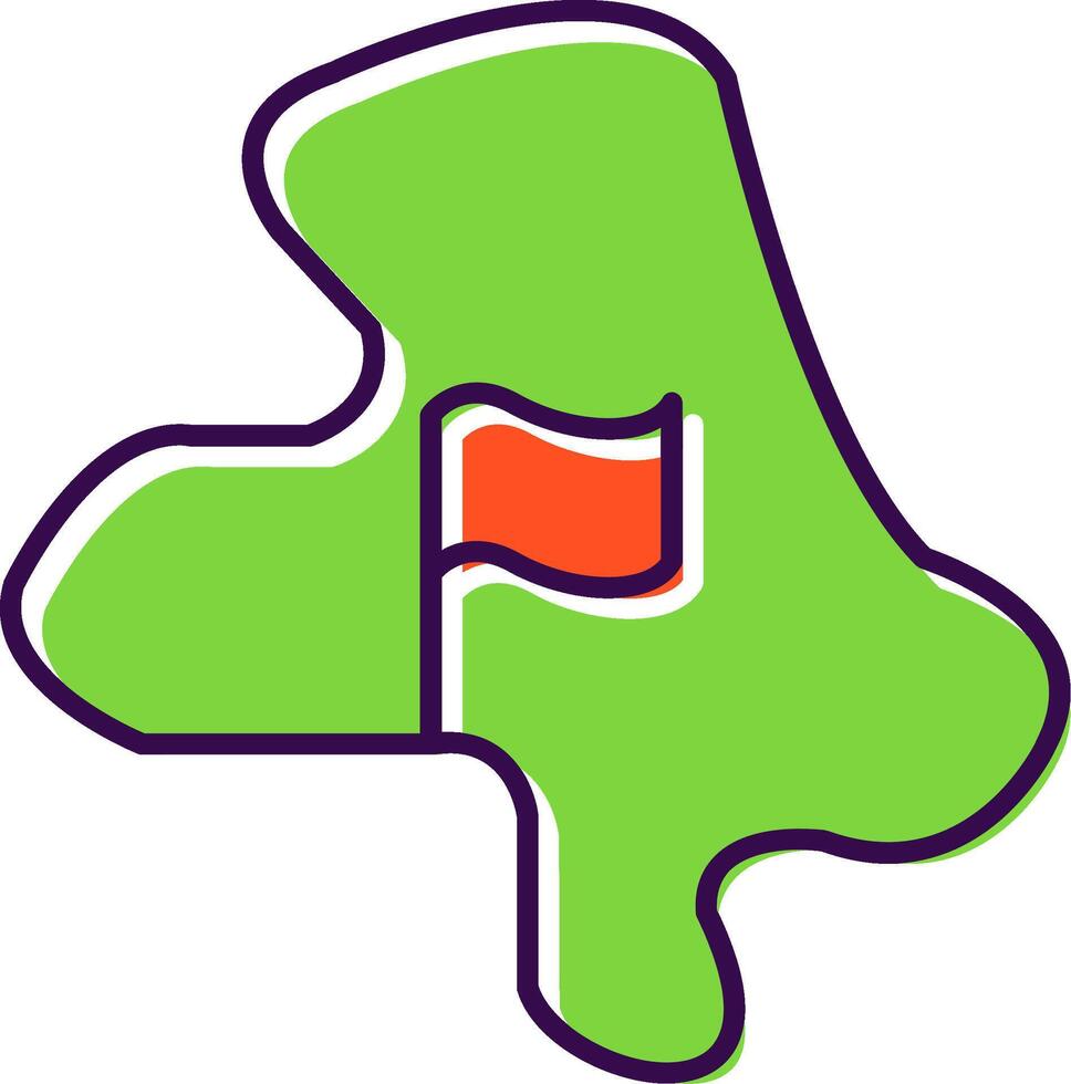 Racetrack Filled  Icon vector