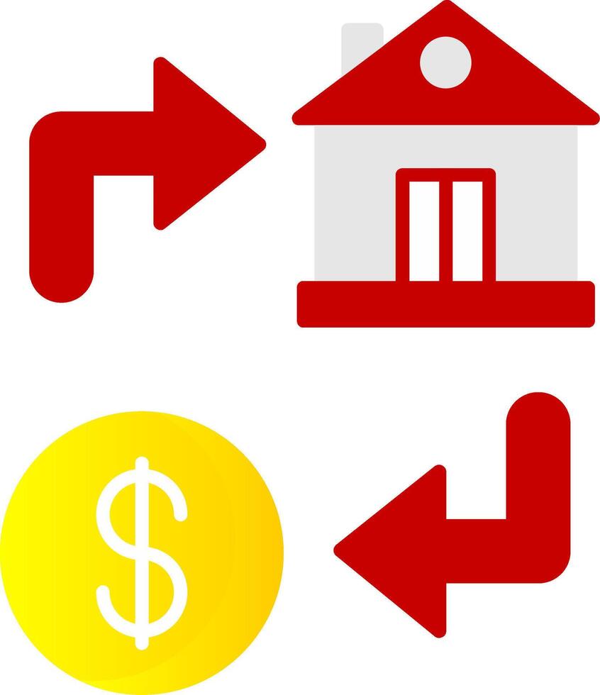 Property Exchange Flat Gradient  Icon vector