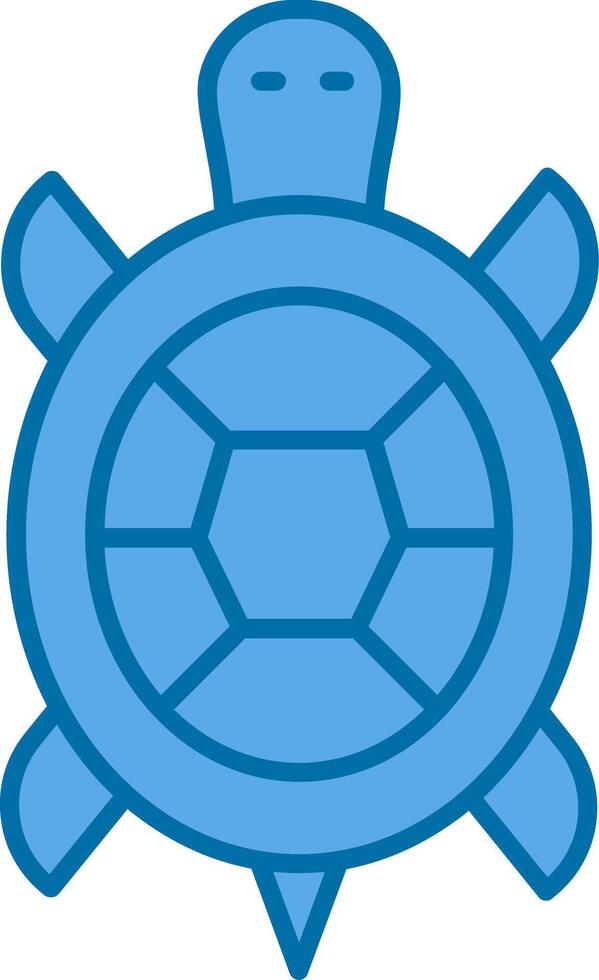Tortuga lleno azul icono vector