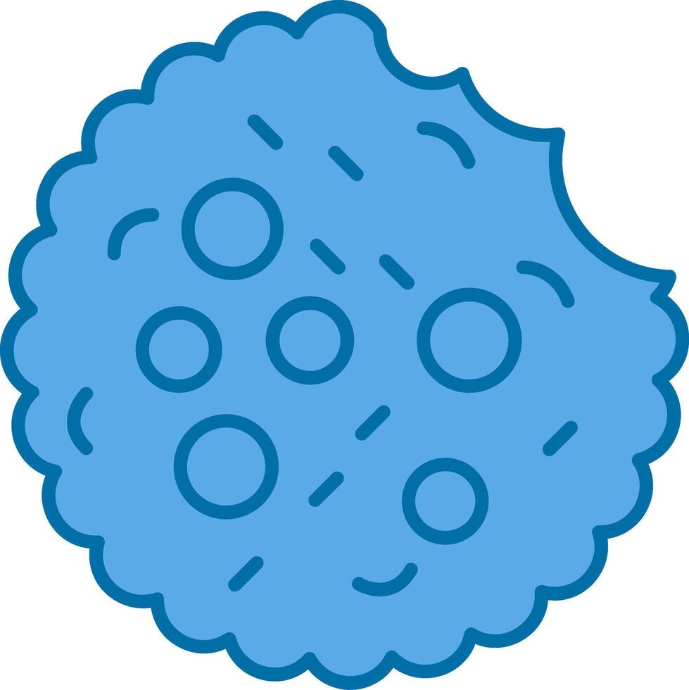Cookie Filled Blue  Icon vector