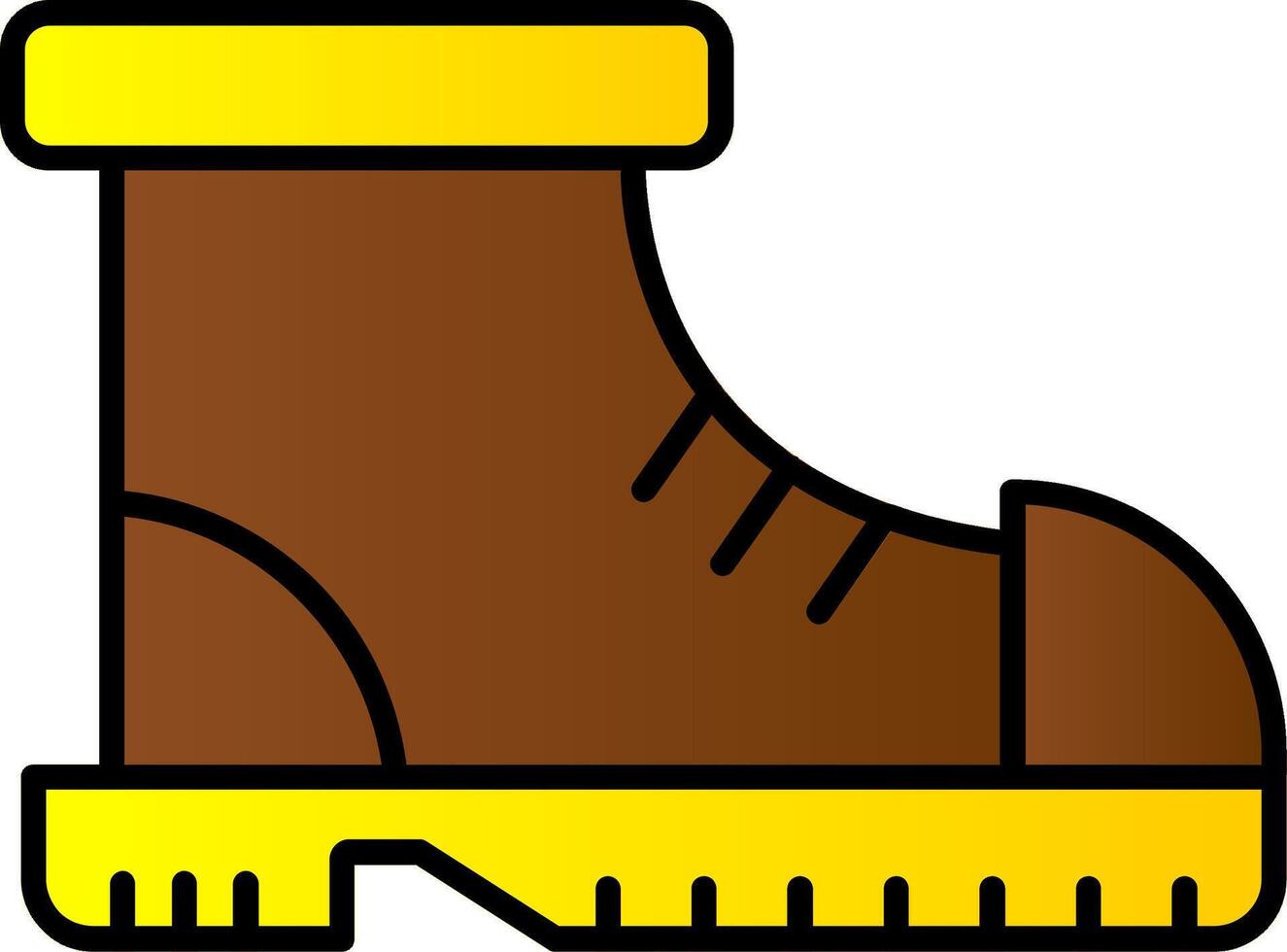 Boot Line Filled Gradient  Icon vector