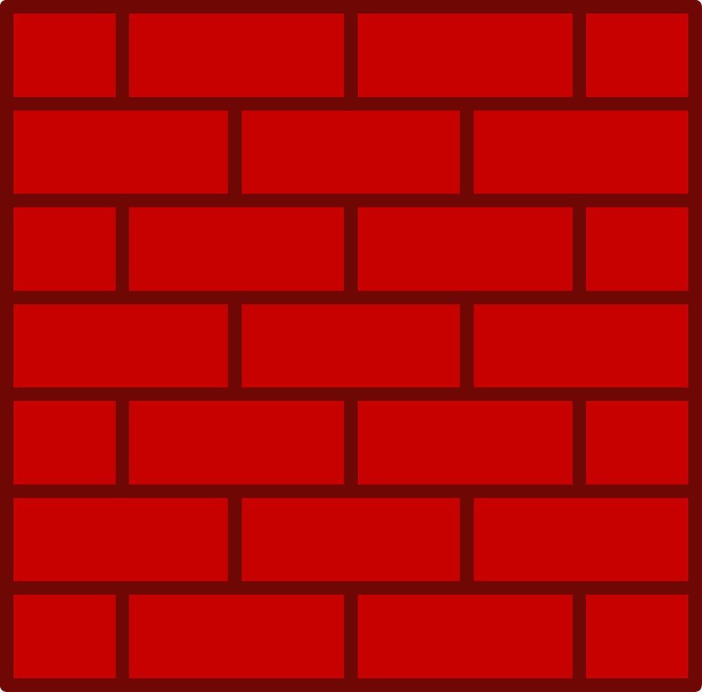 Brickwall Flat Gradient  Icon vector