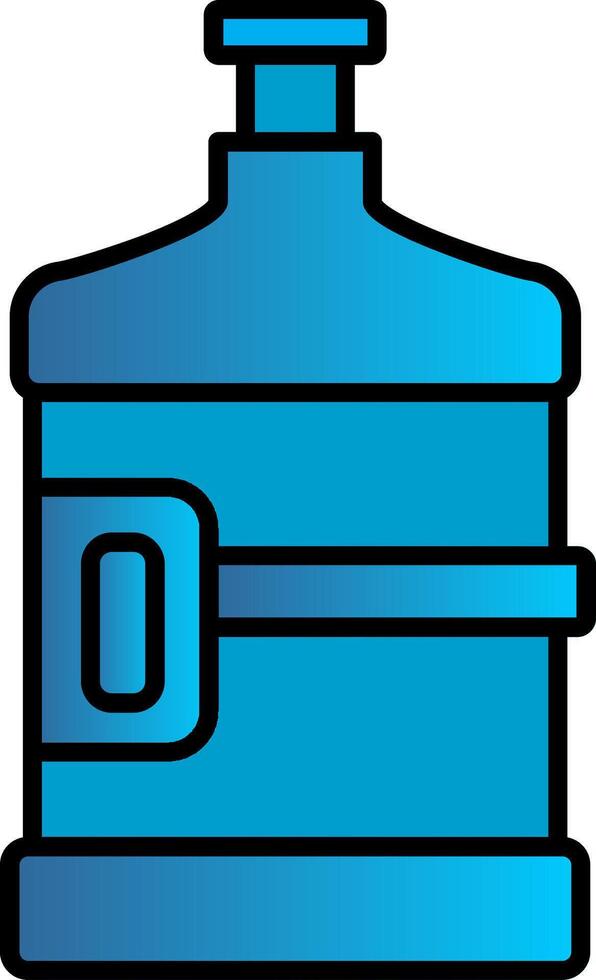 Water Flask Line Filled Gradient  Icon vector