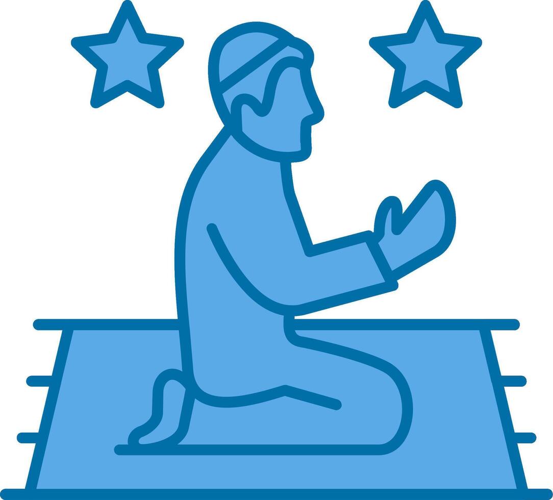 Offering Prayer Filled Blue  Icon vector