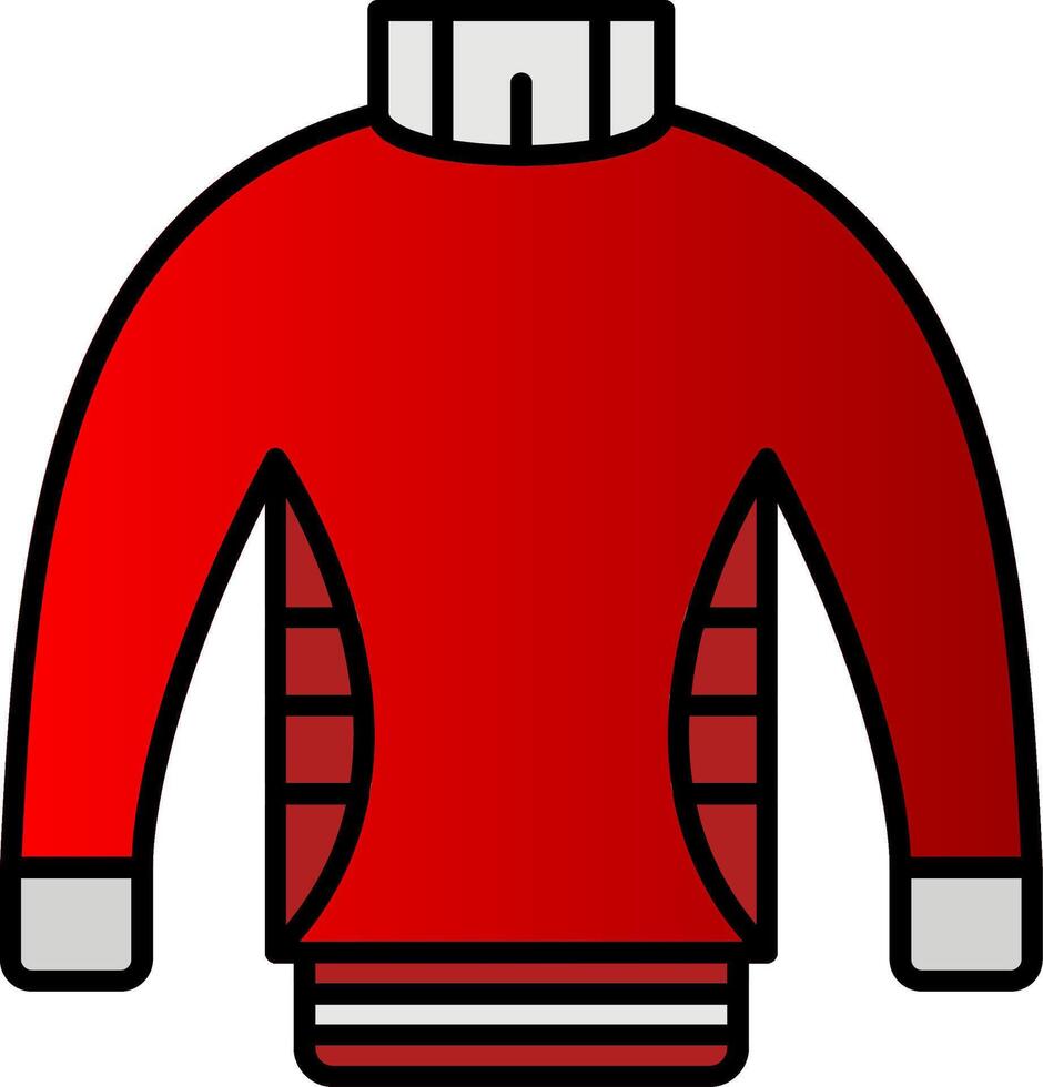 Sweater Line Filled Gradient  Icon vector