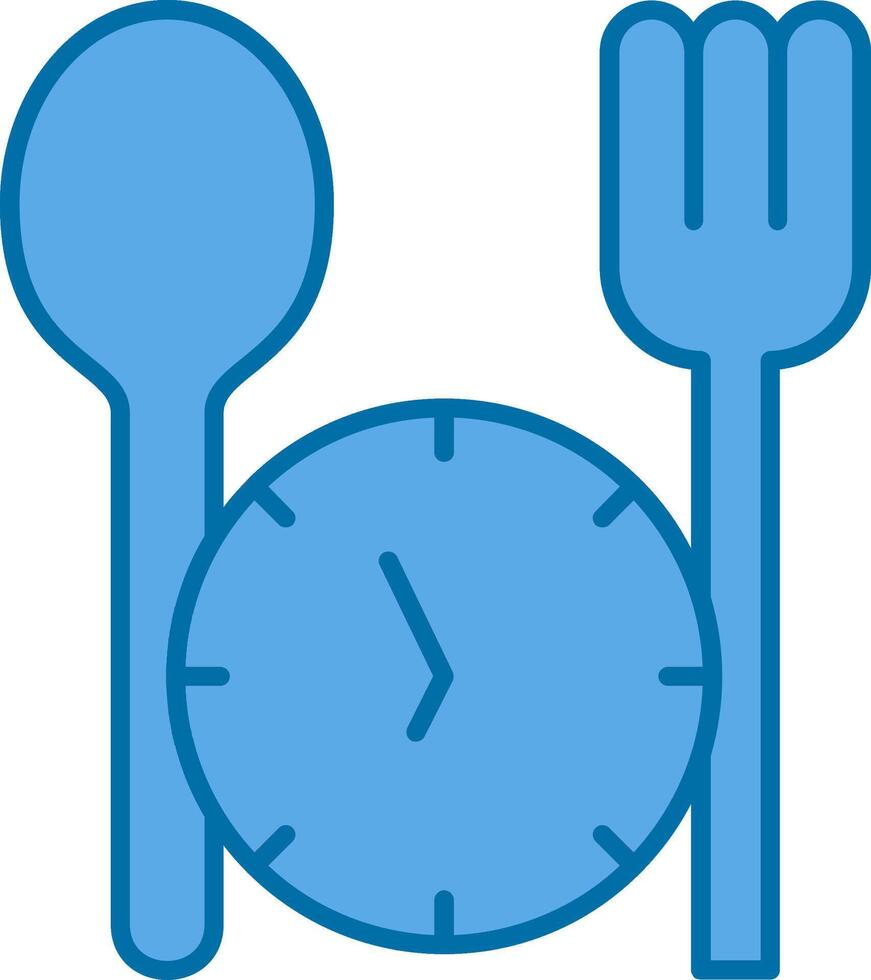 Fasting Filled Blue  Icon vector