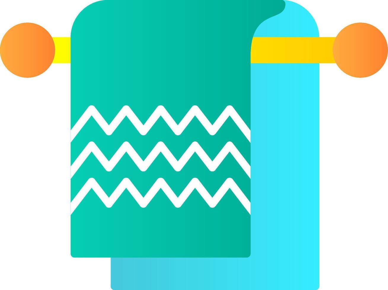 Towel Flat Gradient  Icon vector