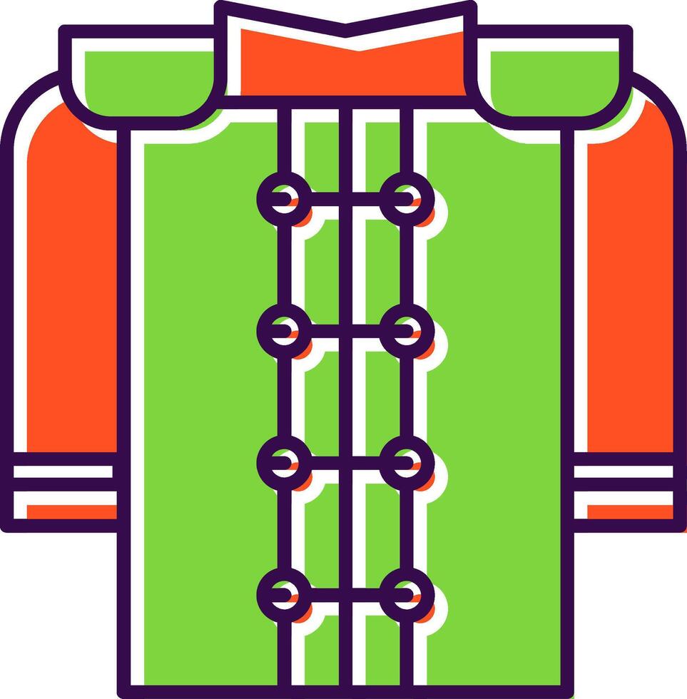 Marching Uniform Filled  Icon vector