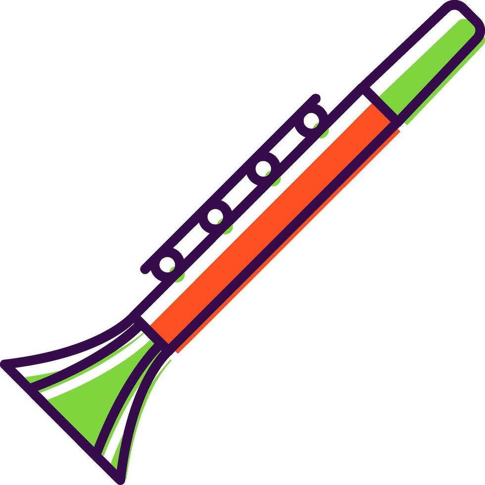 clarinete lleno icono vector