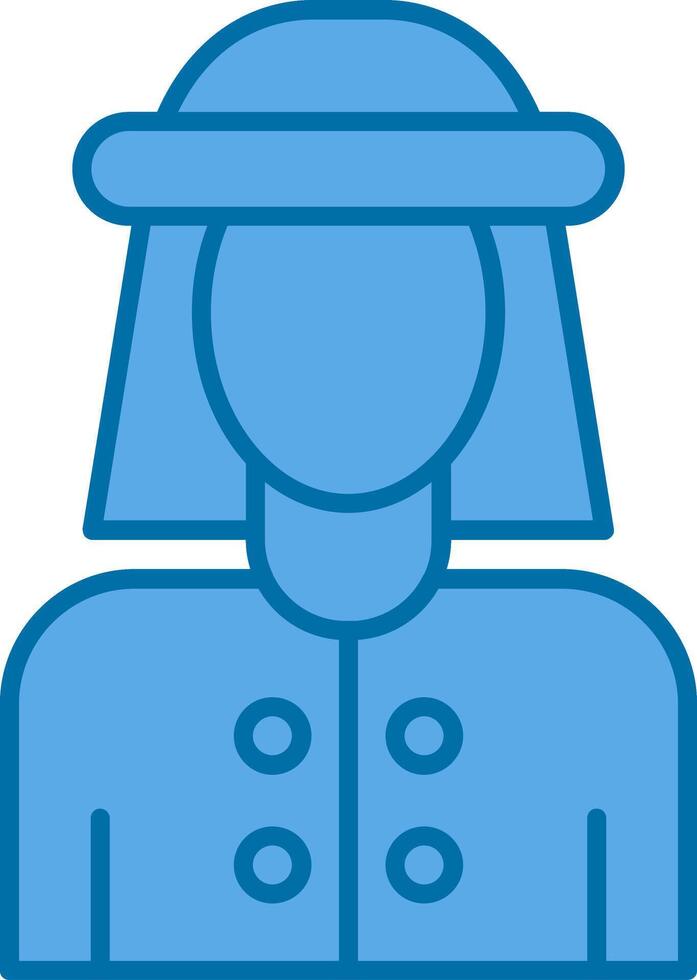 Islamic Man Filled Blue  Icon vector