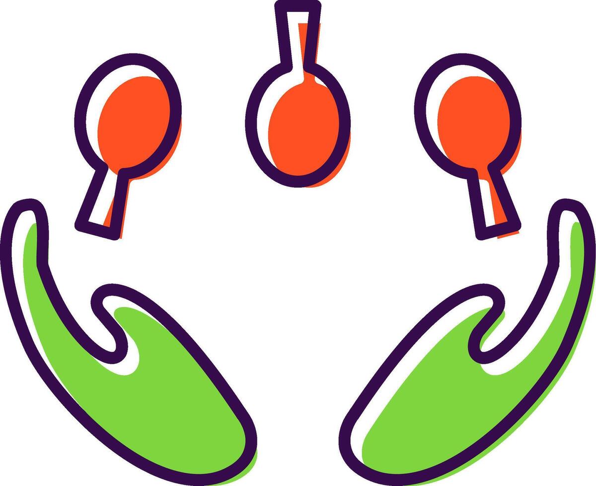 Juggling Filled  Icon vector