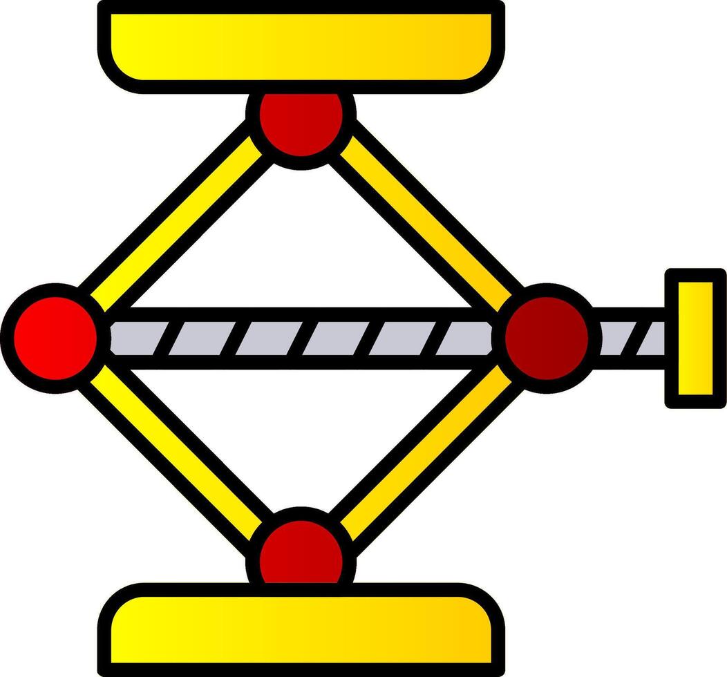 tornillo Jack línea lleno degradado icono vector