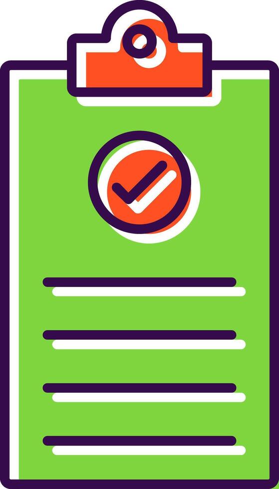 Checklist Filled  Icon vector