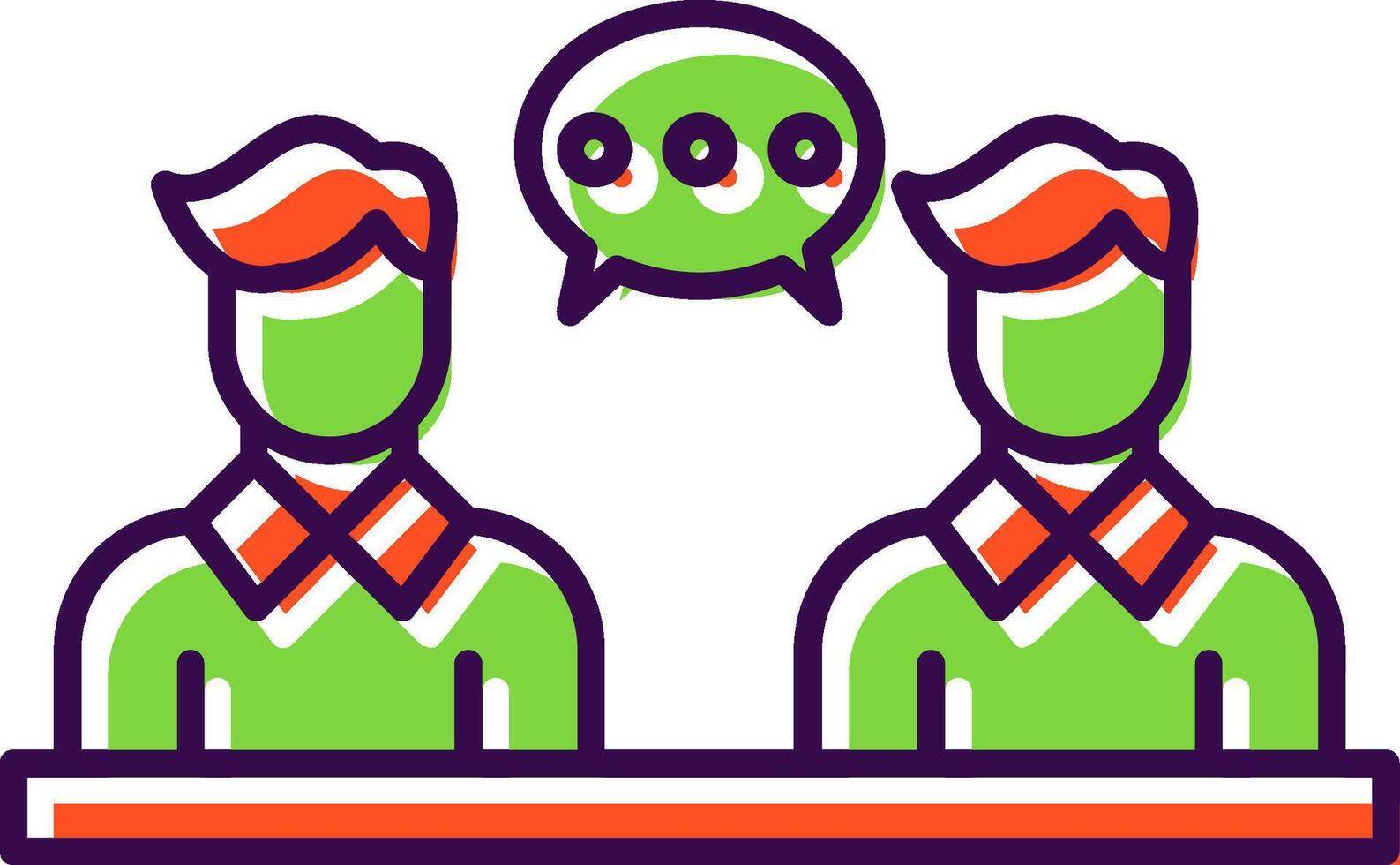 Business Meeting Filled  Icon vector