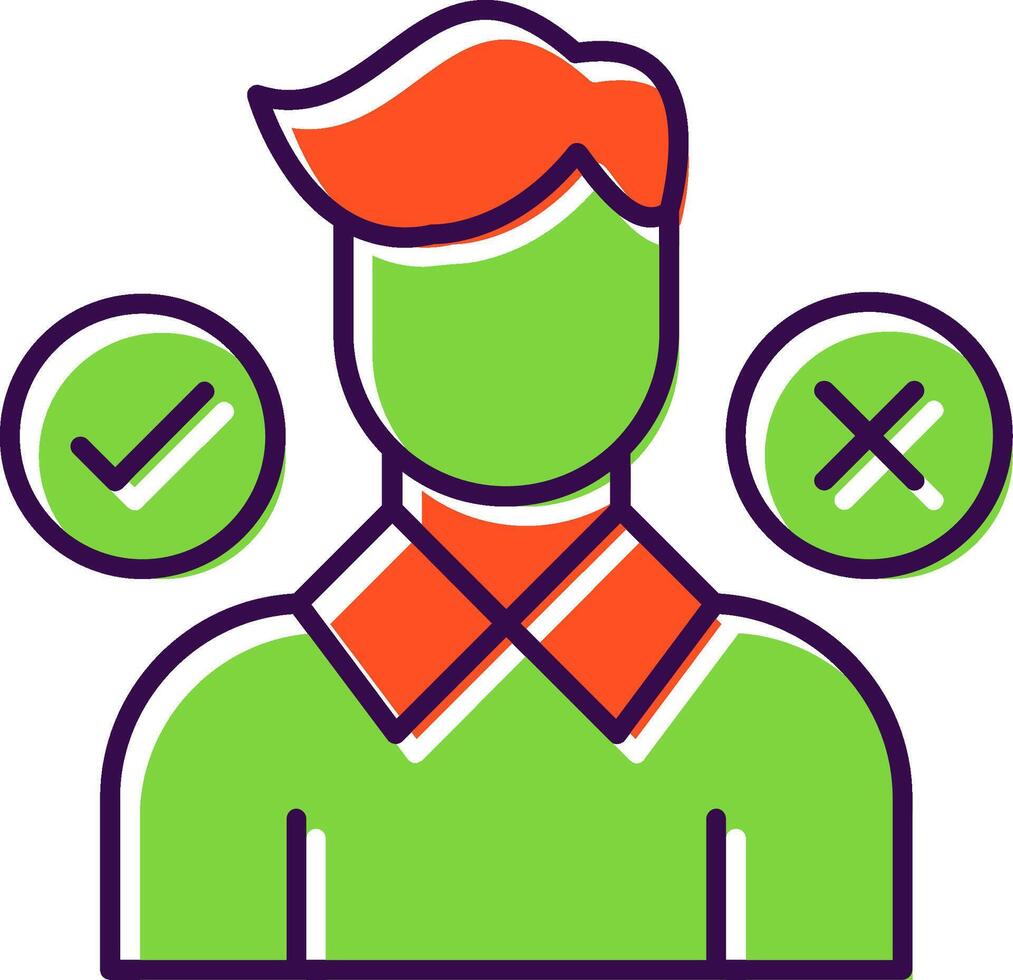 Decision Making Filled  Icon vector