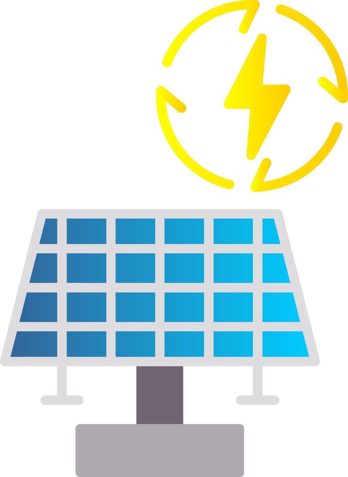 renovable energía plano degradado icono vector