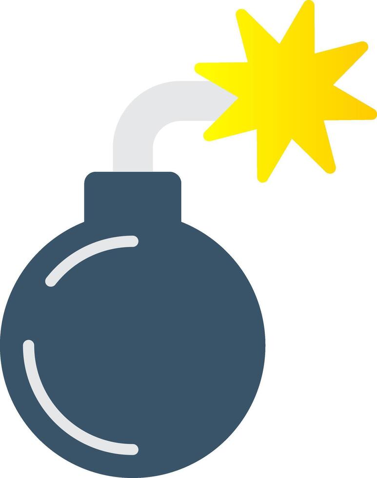 Bomb Flat Gradient  Icon vector
