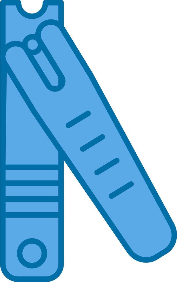 Nail Clipper Filled Blue  Icon vector
