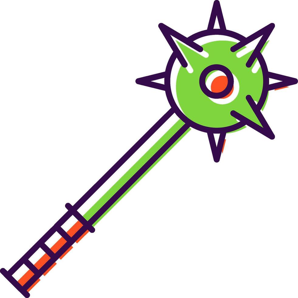 Mace Filled  Icon vector