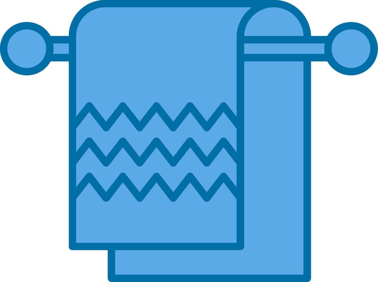 Towel Filled Blue  Icon vector