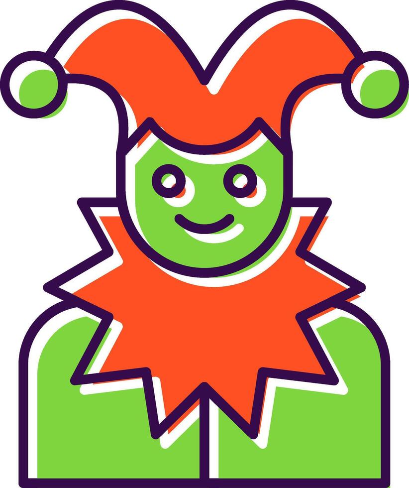 Jester Filled  Icon vector