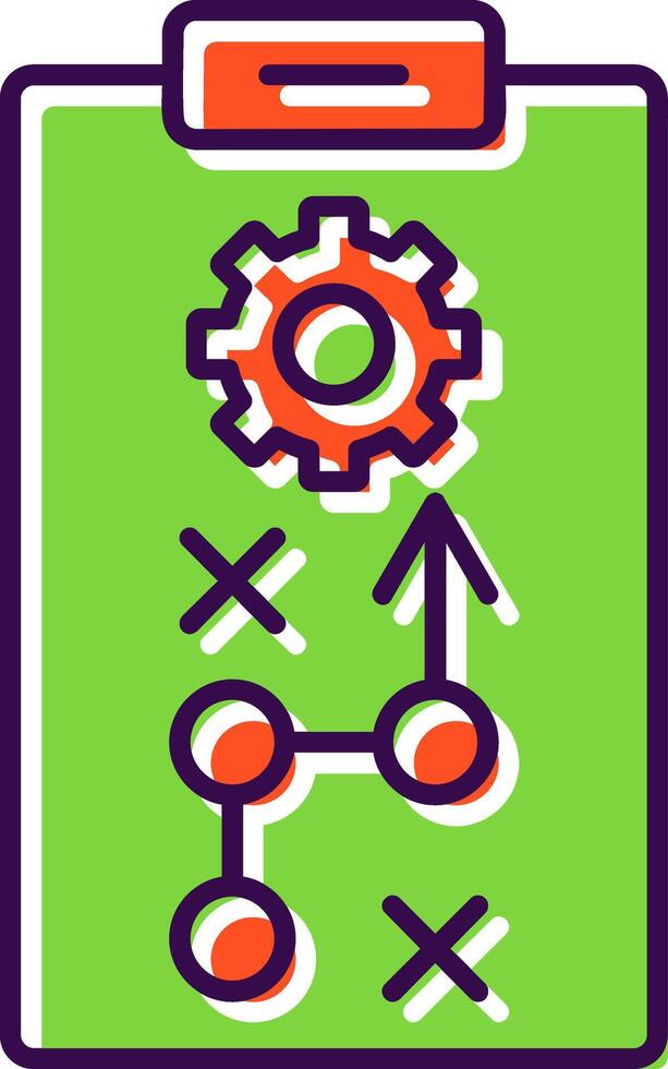 Strategy Filled  Icon vector