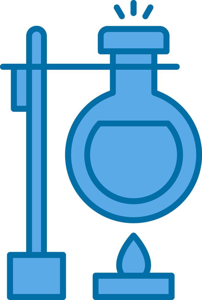 Volumetric Filled Blue  Icon vector