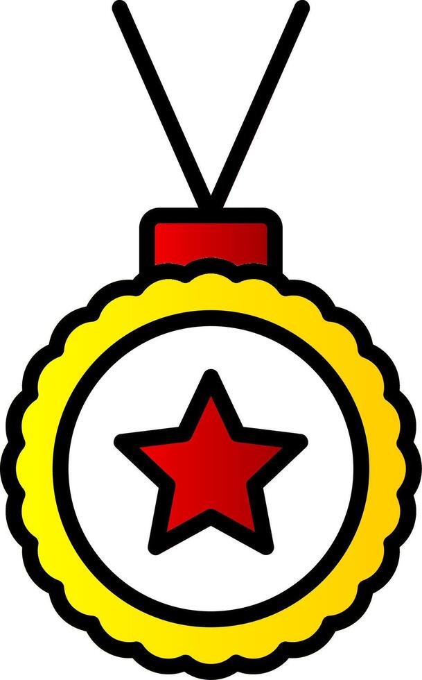 Medal Line Filled Gradient  Icon vector