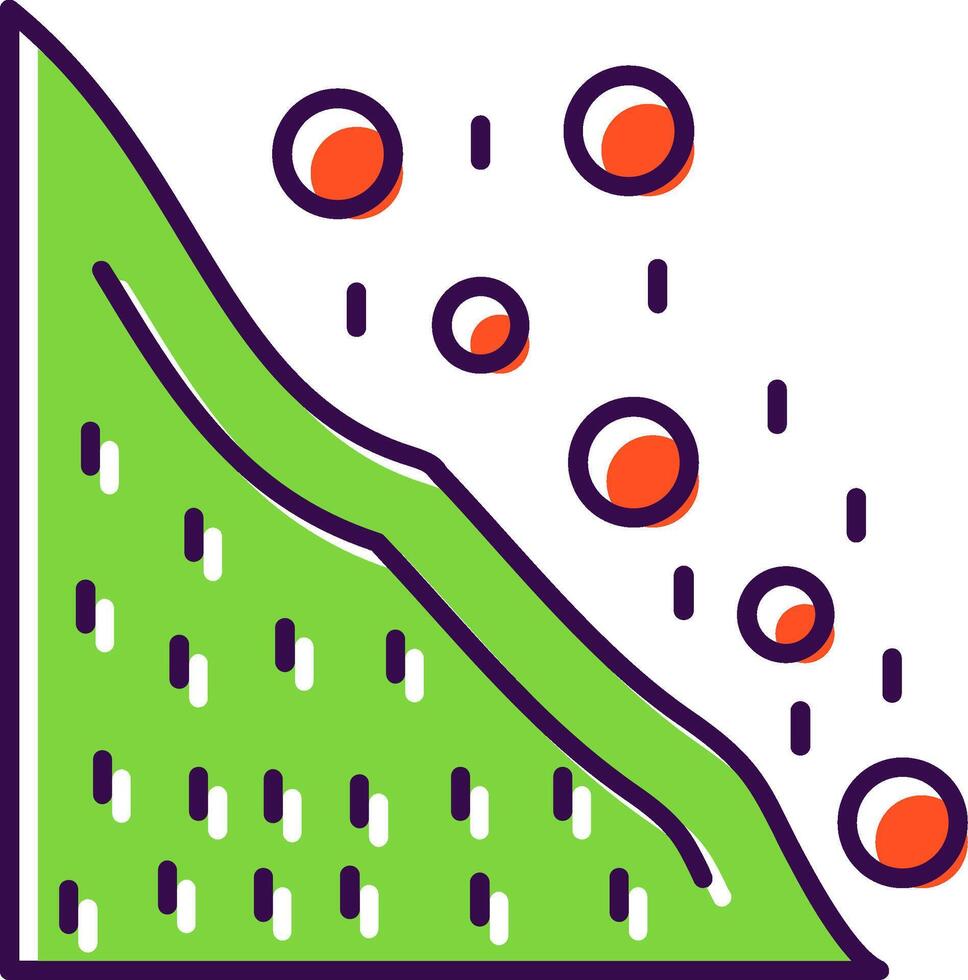 Snowslide Filled  Icon vector