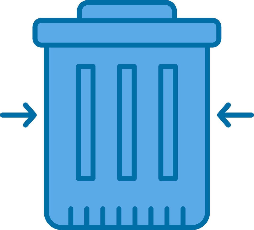 Waste Reduction Filled Blue  Icon vector