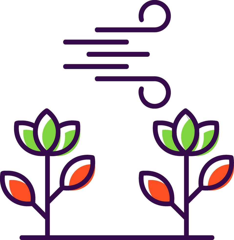 Photosynthesis Filled  Icon vector