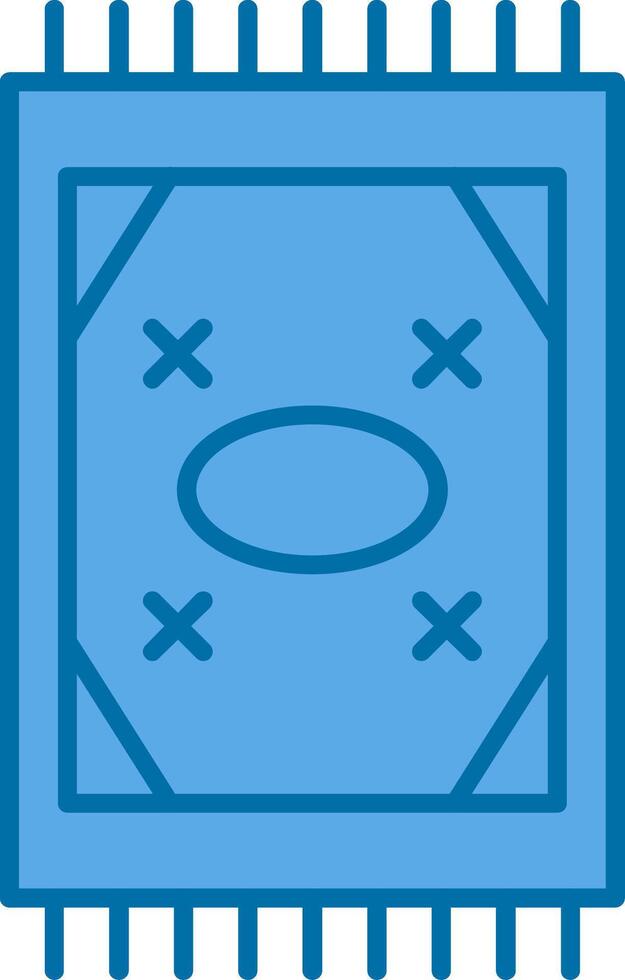Carpet Filled Blue  Icon vector