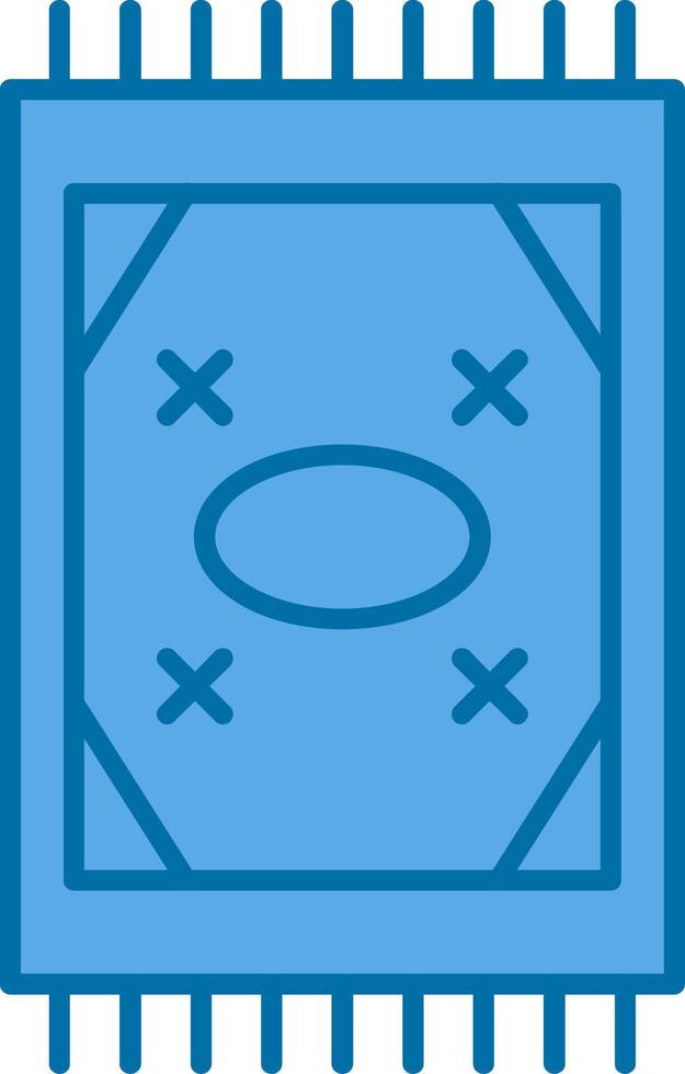 alfombra lleno azul icono vector