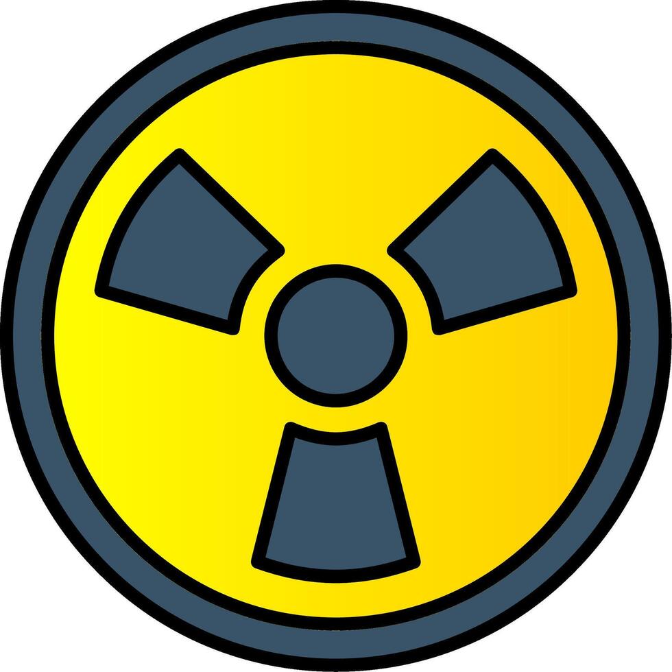 nuclear línea lleno degradado icono vector