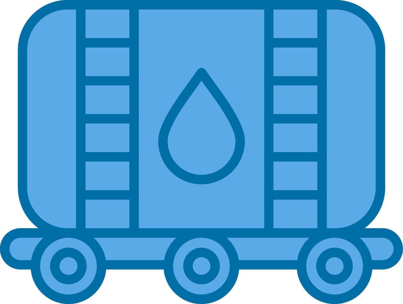 Oil Tank Filled Blue  Icon vector