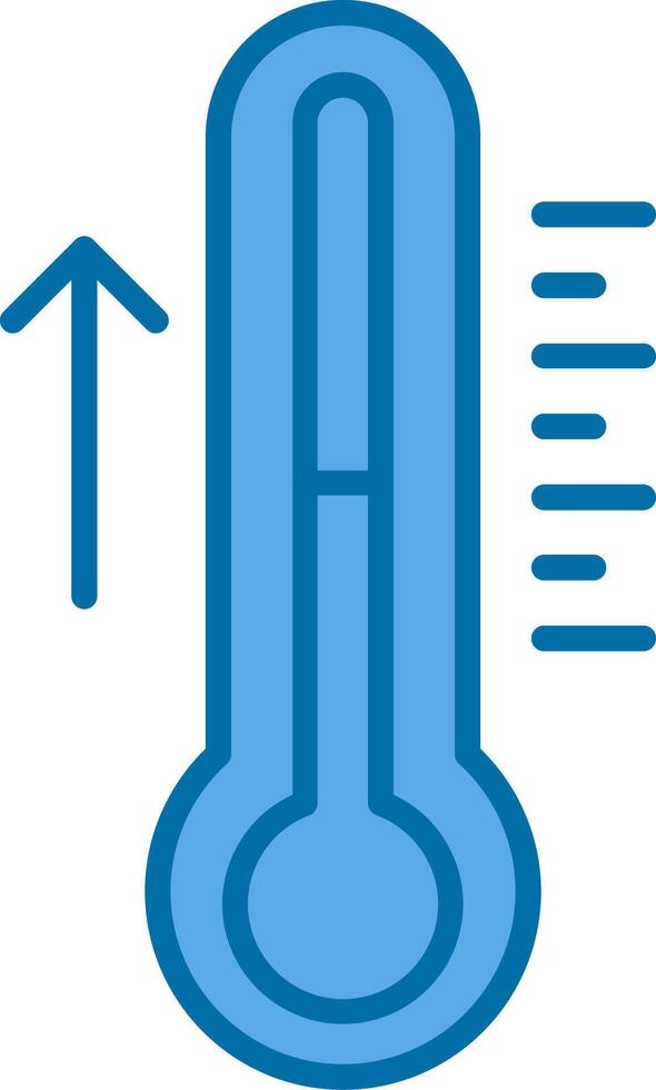Thermometer Filled Blue  Icon vector